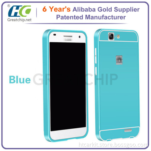 Showkoo aluminum metal bumper pc bumper case for Huawei G7 case